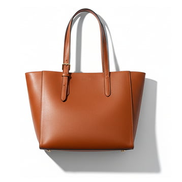 Leather tote bag
